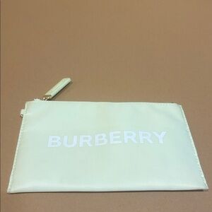 Authentic Burberry light neon green Wristlet